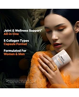 Codeage Multi Collagen Protein + Joint Blend Supplement, Hyaluronic Acid, Bromelain, Turmeric, Ginger, Boswellia, Astaxanthin