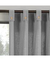 Cotton Blend Button Tab Top Curtain