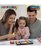 Power Your Fun Pop Puzzle Popper Fidget Game - Black