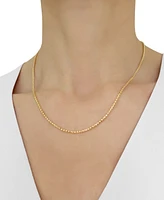 14k Gold Necklace, 18" Diamond-Cut Popcorn Chain (1-5/8mm)