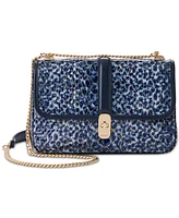 Brahmin Rosalie Navy Meadowport Small Leather Crossbody