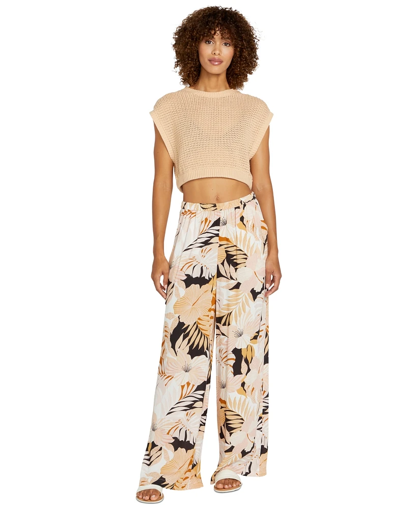 Volcom Juniors' Let's Luau Wide-Leg Pants