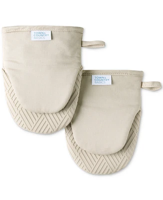 Town & Country Living Basics Silicone Basketweave Mini Oven Mitts, Set of 2