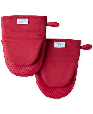 Town & Country Living Basics Silicone Basketweave Mini Oven Mitts, Set of 2