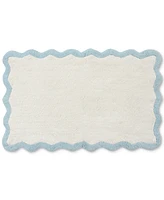 Pure Bath Cotton Contrast-Scallop Rug, 20" x 30"