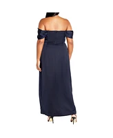 City Chic Plus Forbidden Love Maxi Dress