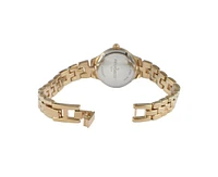 Peugeot Women's Small Face Gold-Tone Link Watch with Gold-Tone Metal Bracelet