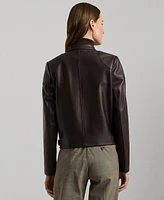 Lauren Ralph Lauren Petite Leather Moto Jacket