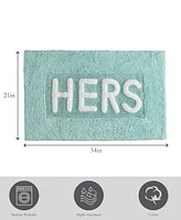 Jean Pierre Hers Cotton Bath Rug, 21" x 34"