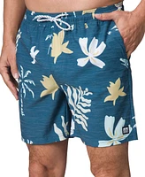 Reef Men's Harmon Tropical Print Drawstring 5-3/4" Swim Trunks