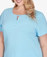 Hearts Of Palm Plus Size Feeling The Lime Short Sleeve Top