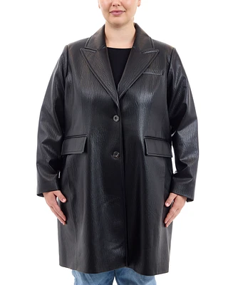 Michael Michael Kors Plus Size Faux-Leather Jacket