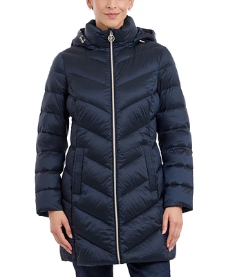 Michael Kors Petite Hooded Packable Down Puffer Coat, Created for Macy's