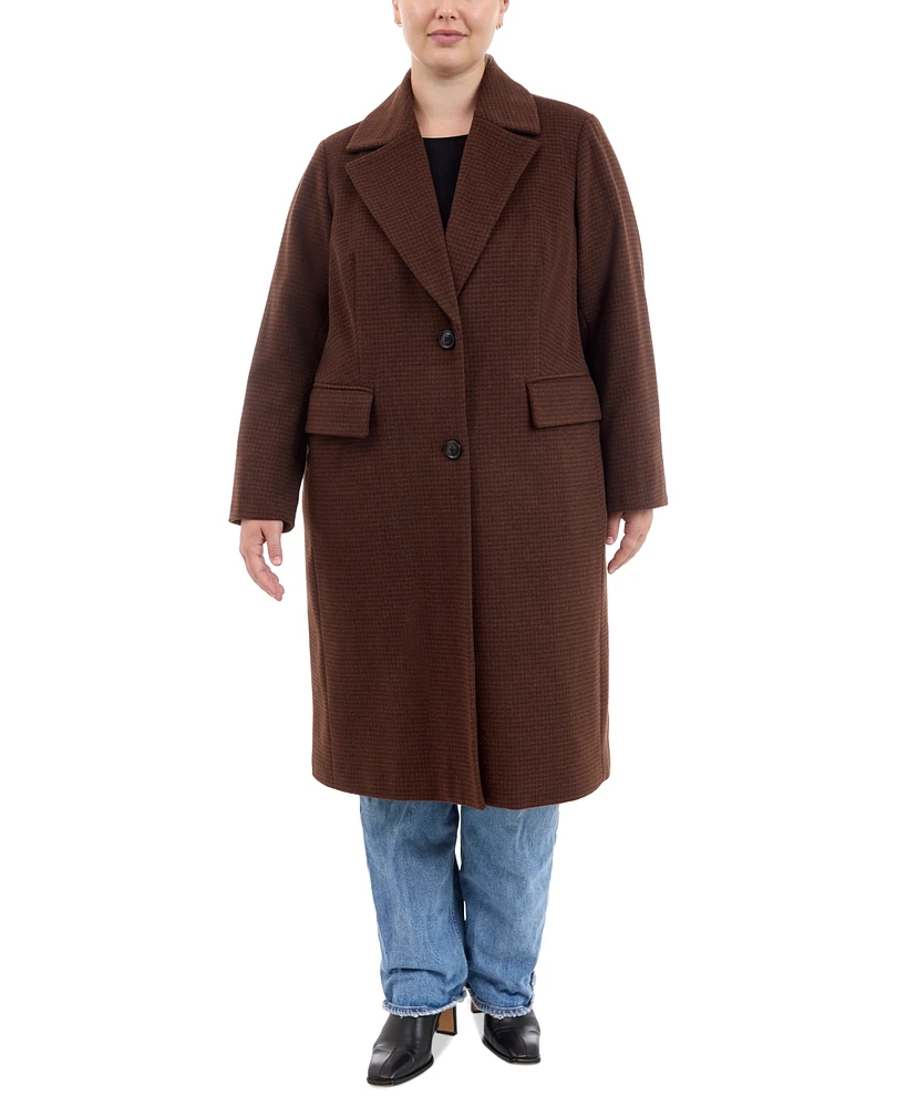 Michael Kors Plus Single-Breasted Coat, Created for Macy's