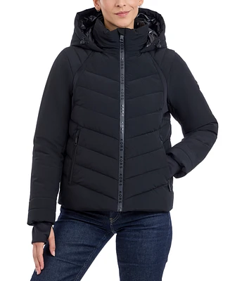 Michael Kors Women's Logo Hooded Puffer Coat