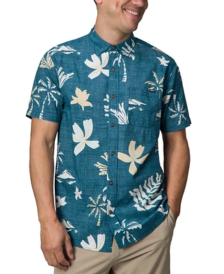 Reef Men's Watson Short Sleeve Button-Front Tropical Shirt