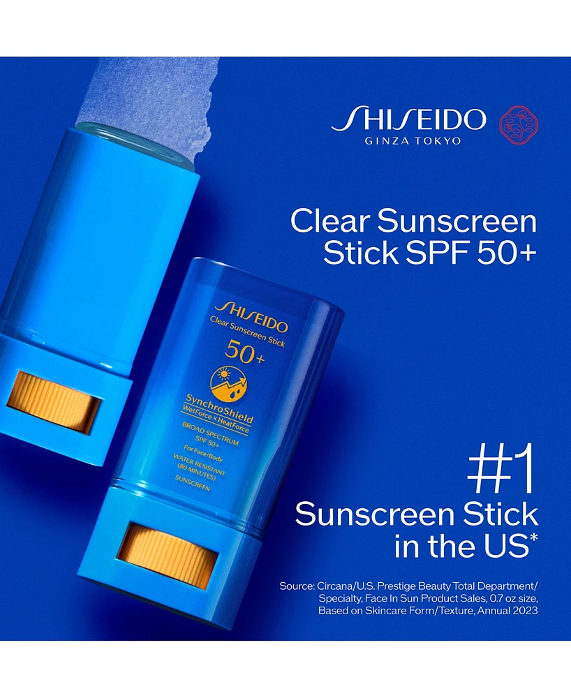 Shiseido Clear Sunscreen Stick Spf 50+, 20 g