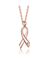 Genevive Sterling Silver 18K Rose Gold Plated Infinity Loop Necklace