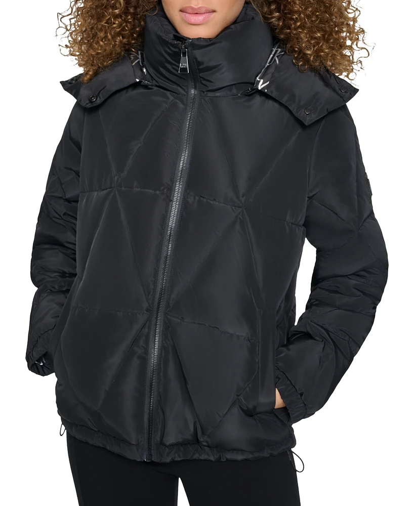 Karl Lagerfeld Paris Women's Hooded Puffer Coat