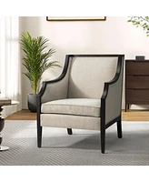 Hulala Home Colloton Transitional Armchair with Beautiful Solid Wood Frame