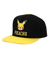 Pokemon Boys Pikachu Youth Black Snapback Cap