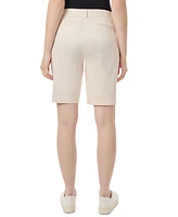 Jones New York Petite Mid-Rise Fly Front Duke Shorts