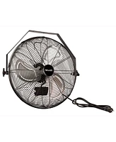 Newair 18" High Velocity Wall Mount Fan, Heavy Duty Outdoor Fan, Adjustable Tilt and 3 Speeds up to 4012 Cfm, Pull Chain Switch | Wall Fan or Garage F