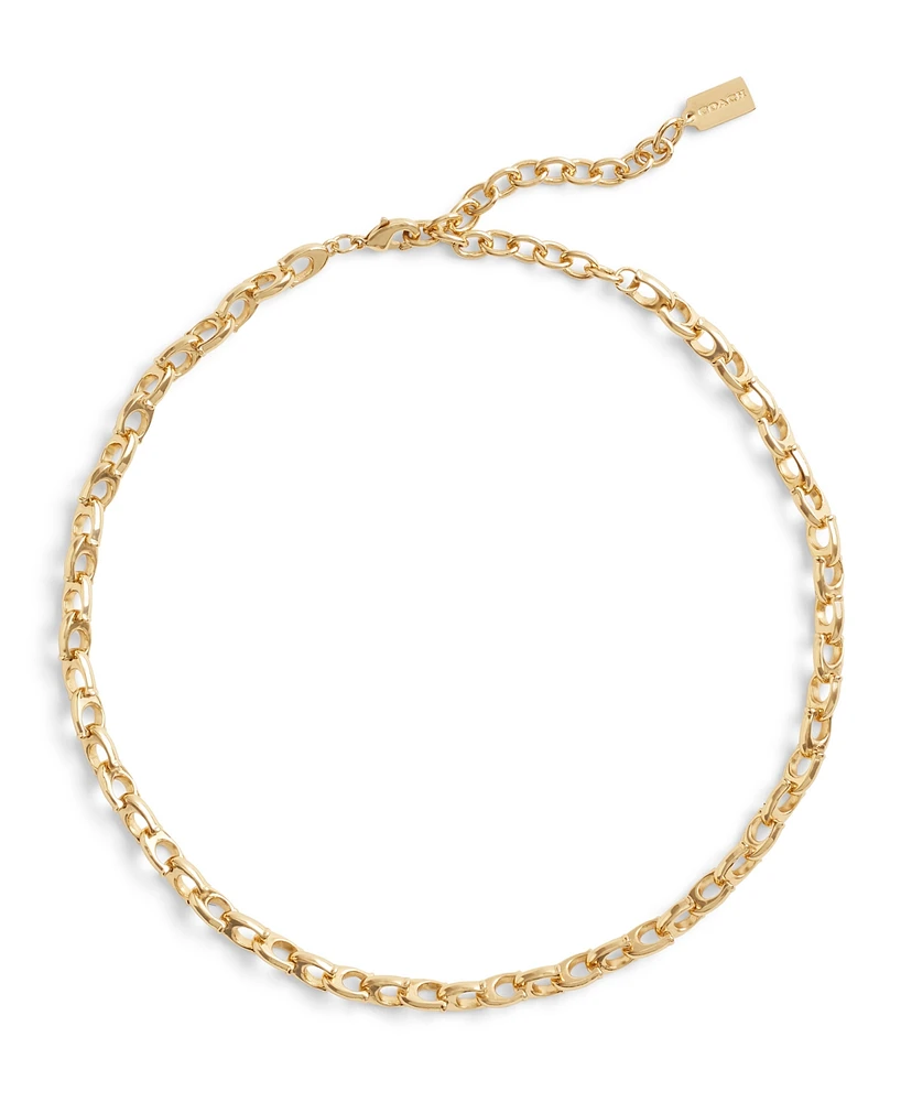 Coach Gold Signature C Choker Necklace