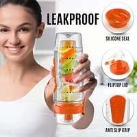 Leakproof Fruit Infuser Water Bottle with Anti-Slip Grip Large, 34 oz