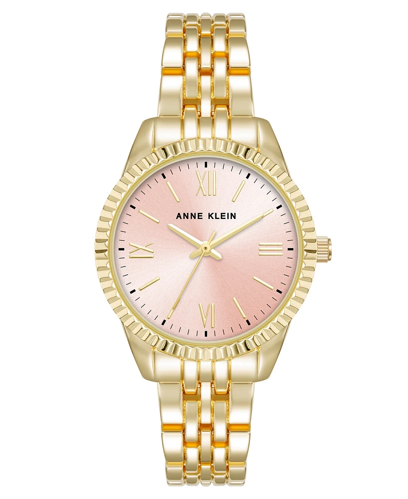 Anne Klein Women's Quartz Gold-Tone Alloy Bracelet Watch