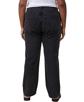 Cotton On Women's Curvy Stretch Straight Jean