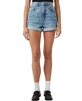 Cotton On Women's High Rise Classic Stretch Denim Short