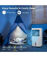 Slickblue Evaporative Portable Air Cooler Fan w/ Remote Control-White