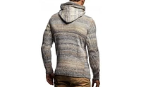 Leif Nelson Men's Knit Hoodie with Toggle Closures – High Collar Design