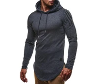 Leif Nelson LN6369 Men's Light Hooded Sweatshirt M, Grey