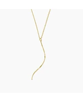 sanctuaire Thin Twisted Bar Necklace Gold