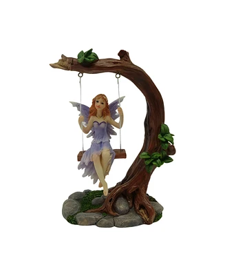 Fc Design 5.5"H Pink Fairy on the Swing Figurine Decoration Home Decor Perfect Gift for House Warming, Holidays and Birthdays