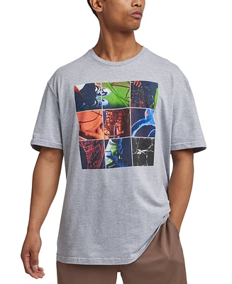 Reebok Men's Above The Rim Basketball Collage Graphic T-Shirt