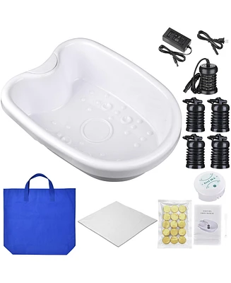 Yescom Ionic Detox Foot Bath Basin Machine Kit with 5 Arrays Carrying Bag Spa Home