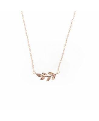 sanctuaire Sanctuary Project by Dainty Olive Branch Necklace Rose Gold