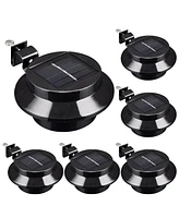 Yescom Led Solar Gutter Light Waterproof Outdoor Garden Fence Wall Lights 6Pcs