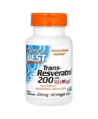 Doctor's Best Trans-Resveratrol 200 200 mg - 60 Veggie Caps - Assorted Pre