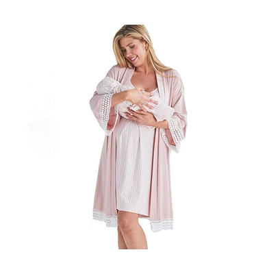 Angel Maternity 3 pieces sleepwear set