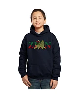 La Pop Art Boys Word Art Hooded Sweatshirt - Zion - One Love