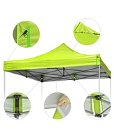 InstaHibit 9.6x9.6Ft Pop up Canopy Top Replacement 4 Sidewalls UV50+ Outdoor