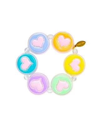 Tiny Treats + Zomi Gems Girls 's Jumbo Hearts Colorful Bracelet
