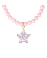 Tiny Treats + Zomi Gems Girls Pink Star Fashion Bead Bracelet