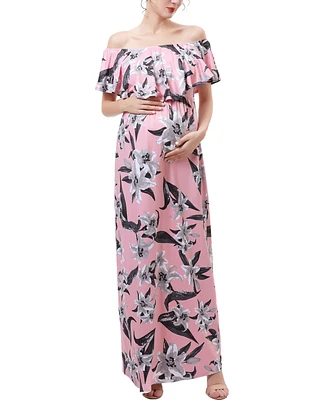 kimi + kai Maternity Floral Print Nursing Maxi Dress