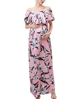 kimi + kai Maternity Floral Print Nursing Maxi Dress