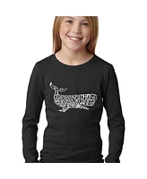 La Pop Art Girls Word Long Sleeve - Humpback Whale